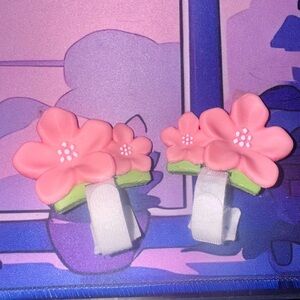 Sakura Cherry Blossom Floral Headphone Clips Handmade for Twitch Streaming